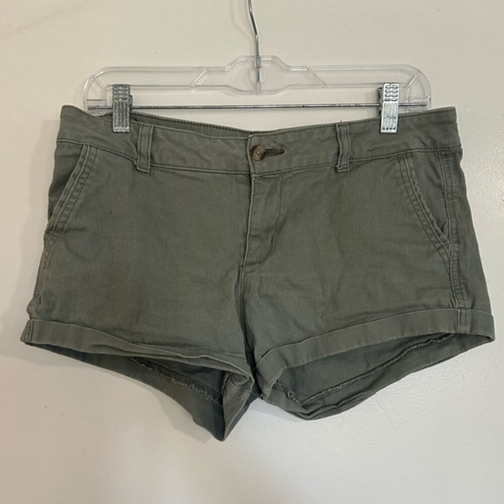 Ambiance Olive Green Women Shorts Cargos